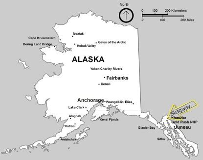 Small, simple map of alaska. Klondike Gold Rush Maps - Klondike Gold Rush National ...