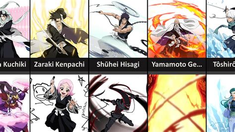 All Shinigami And Their Zanpakuto Spirit In Bleach Youtube