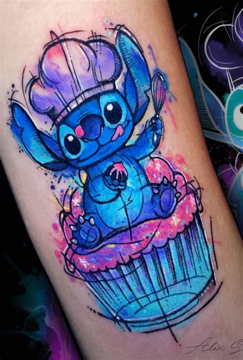 Tattoo Uploaded By Alex Sunflower Stitch Chef On A Cupcake Watercolor