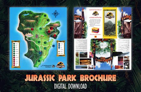 Jurassic Park Prop Jurassic World Map Brochure Jurassic