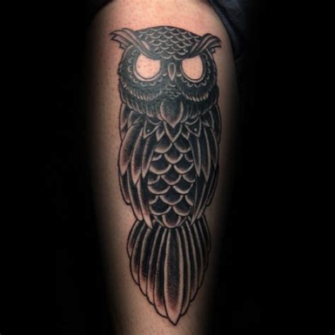 70 Traditional Owl Tattoo Designs For Men Wise Ink Ideas Owl Tattoo