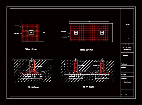Foundation Details Dwg Section For Autocad Designs Cad
