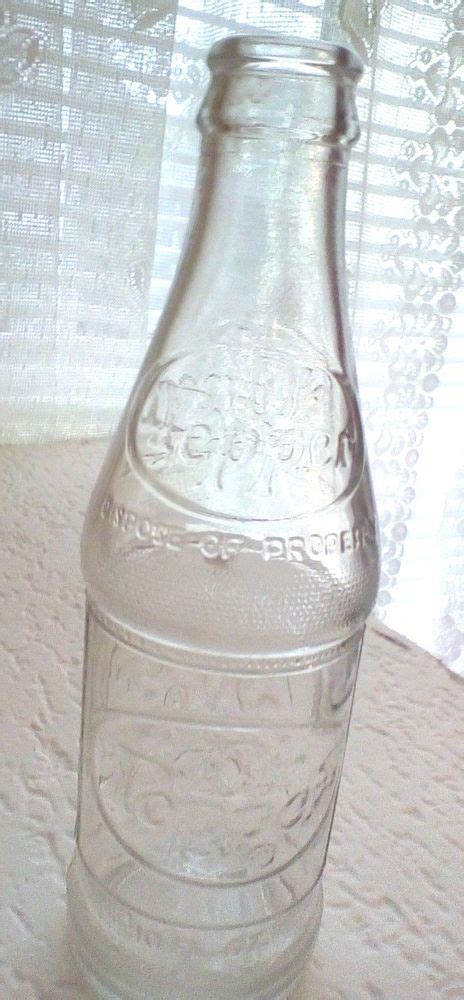 Vintage1974 Dr Pepper Clear Bottle Embossed Rippled 10 Fl Oz