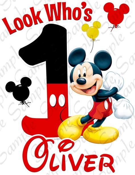 Disney Mickey Mouse Look Whos Birthday Boy Svg Ballons Etsy