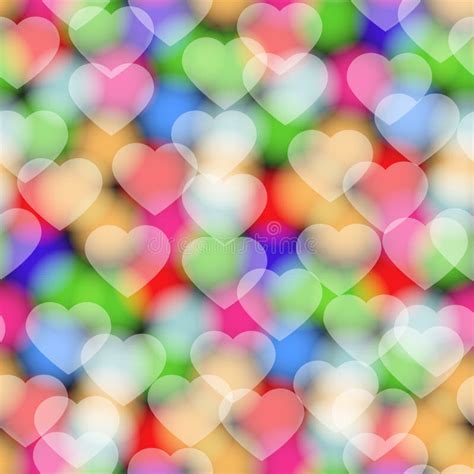 Colors Hearts Seamless Pattern Stock Vector Illustration Of Greeting