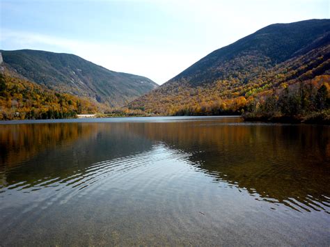 Echo Lake At Foot Of Cannon Mountain Franconia Notch New Hampshire