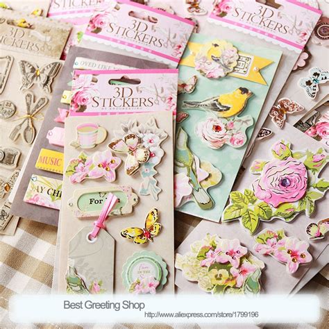 Buy 19 Sets Of Creative Scrapbooking 3d Stickers