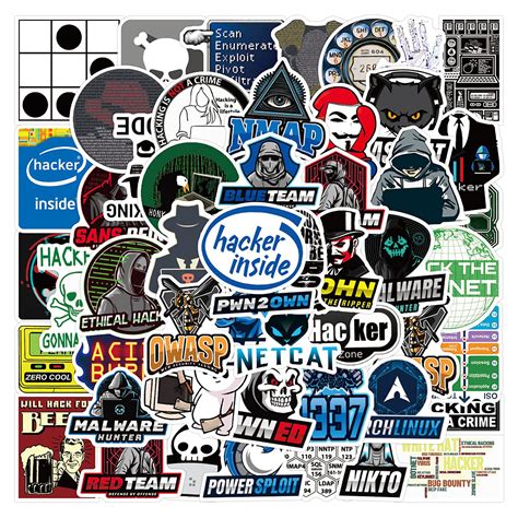 Buy 50pcs Hacker Stickers Cool Teen Stickers Packaesthetic Vinyl