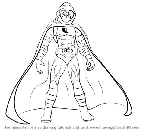 Draw Moon Knight Coloring Page Free Printable Coloring Pages