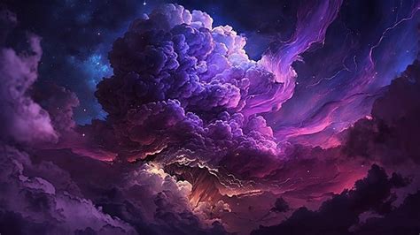 Pink And Purple Fantasy Bubble Clouds Decoration Illustration Fantasy