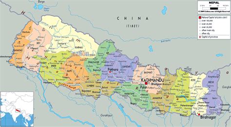 Large Political And Administrative Map Of Nepal With Roads Cities And Airports Nepal Asia
