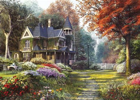 Victorian Garden Painting By Dominic Davison 1000 Piece