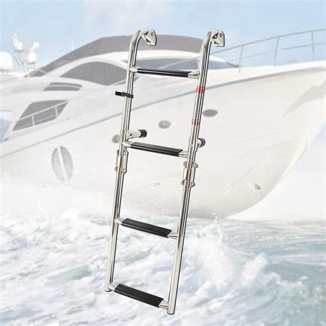 Buy 4 Step Boat Ladder Marine Ladder Telescoping Ladder Under Platform