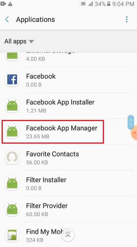 Диспетчер приложений Facebook что это за программа для Android
