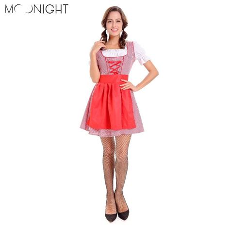 Moonight Sexy Women Oktoberfest Beer Costume Bavarian Beer Maid Outfit