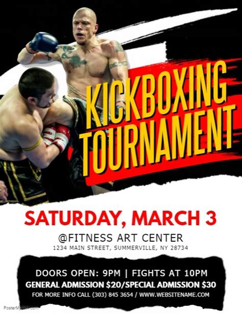 Kickboxing Tournament Flyer