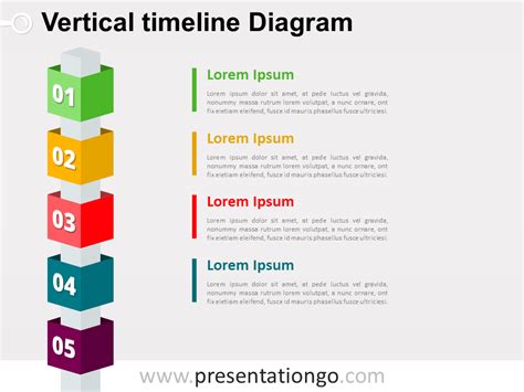 Vertical Timeline Powerpoint With Cubes Presentationgo
