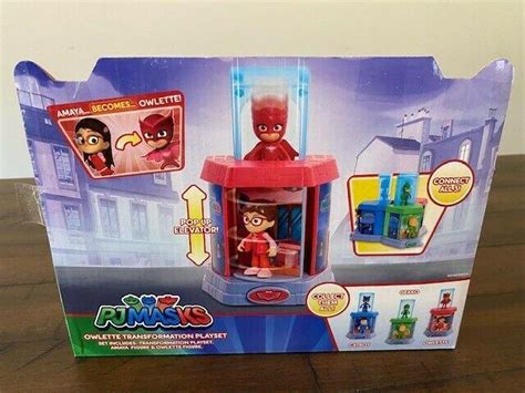 Pj Masks Transformation Playset Elevator Amaya And Owlette Figures