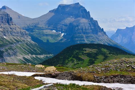 Going To The Sun Mountain In July Glacier National Park Oc 3000 X