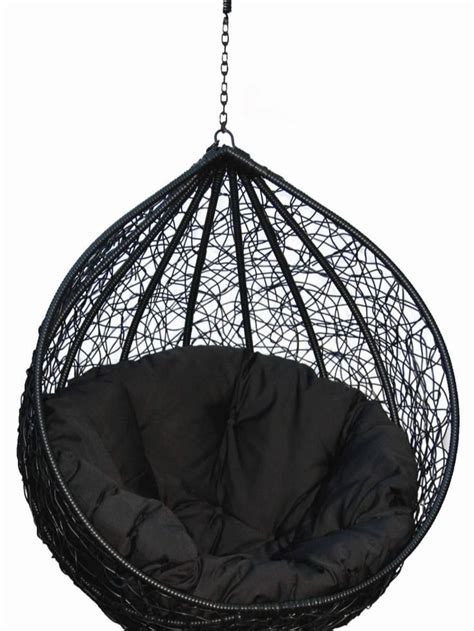 Carry Bird Outdoor Furniture Single Seater Swing In Black Color