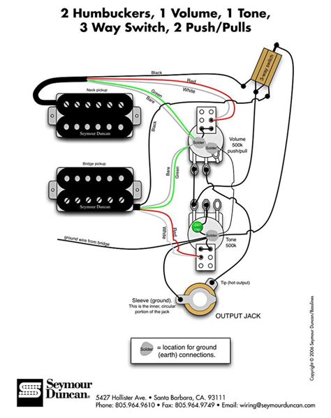 Options for coil tap, series/parallel phase & more. Simple Guitar Pickup Wiring Diagram 2 Humbuckers 3 Way ...