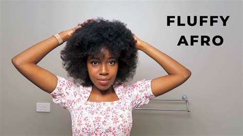 How To Do A Fluffy Afro 4c4b Natural Hair Youtube