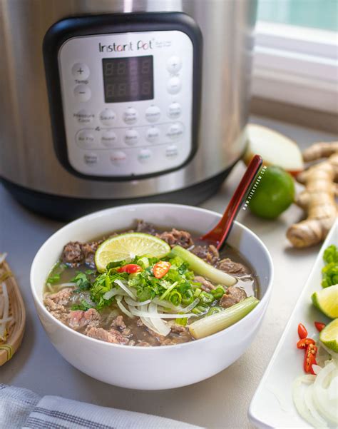 Authentic Quick And Easy Vietnamese Instant Pot Beef Noodle Soup Recipe Pho Bo — Vicky Pham