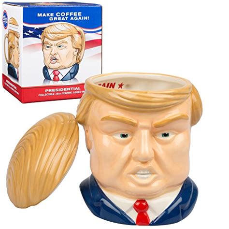 Donald Trump Mug 16oz Ceramic Coffee Mug With Toupee Lid Make