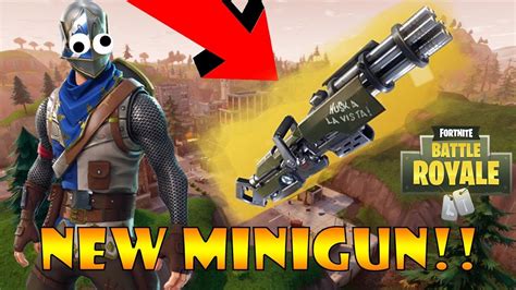 Fortnite New Minigun Gameplay Victory Youtube