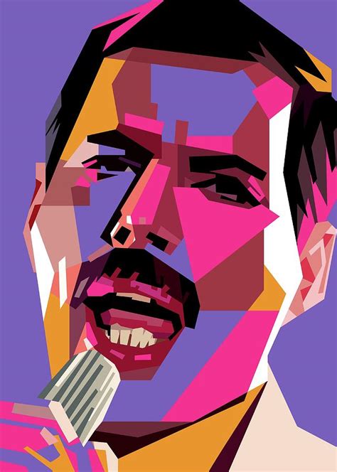 Freddie Mercury Wpap Pop Art Digital Art By Ahmad Nusyirwan