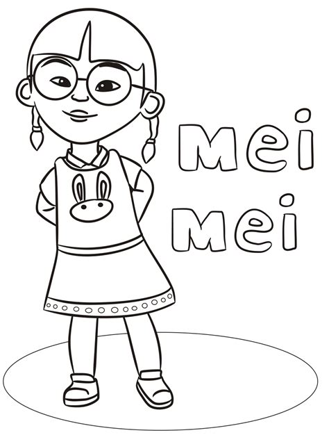 Mei Mei Upin Ipin Coloring Pages