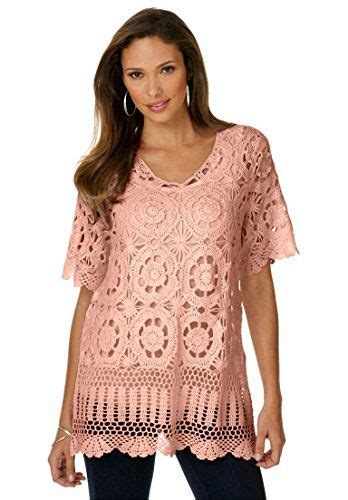 Nice Womens Plus Size French Crochet Sweater Plus Size Tops Plus Size Women Crochet Tunic