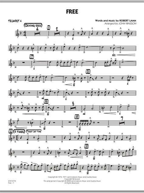 A collection of advanced sheet music and books for the advanced trumpet player. Free - Trumpet 4 (Jazz Ensemble) - Print Sheet Music Now