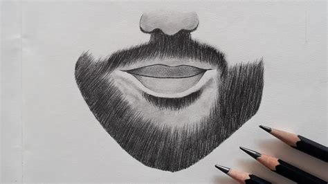 How To Draw Realistic Beards And Lips🙂🙂😀 Youtube