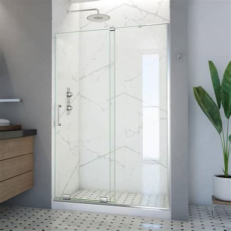 Dreamline Mirage X 44 In To 48 In X 72 In Semi Frameless Sliding Shower Door In Chrome Shdr