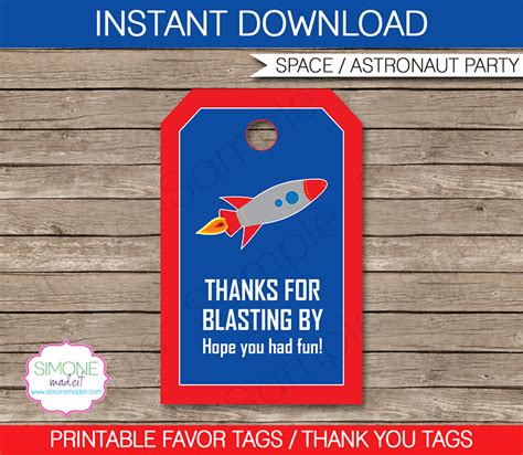 Free Printable Rocket Name Tags The Template Can Also Be Used For
