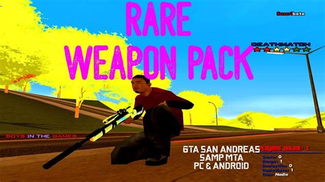 Rare Weapon Pack Para Gta San Andreassampmtapc And Android Youtube
