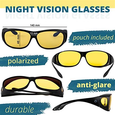 optix 55 fit over hd day night driving glasses wraparound sunglasses for men women anti glare