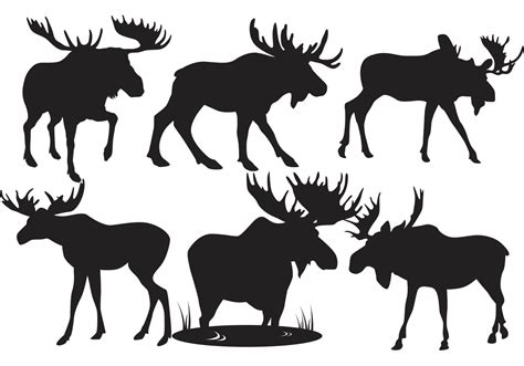 Download Moose Silhouette Vectors - Download Free Vector Art, Stock ...