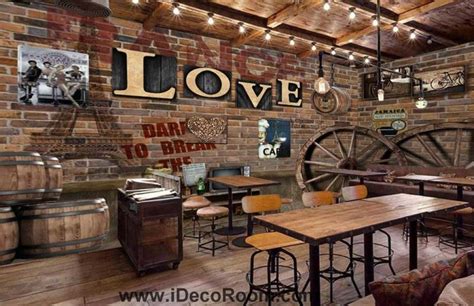 3d Wallpaper Barn Brick Wall With Letters And Wooden Wheels Art Wall