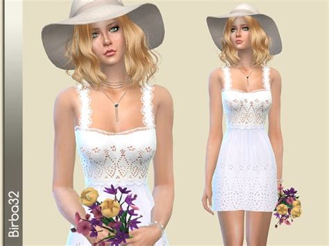 The Sims Resource Penelope Mini Dress By Birba32 • Sims 4 Downloads