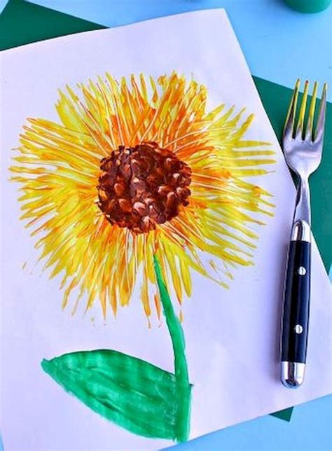 50 Awesome Spring Crafts For Kids Ideas 46 Sunflower Crafts Spring