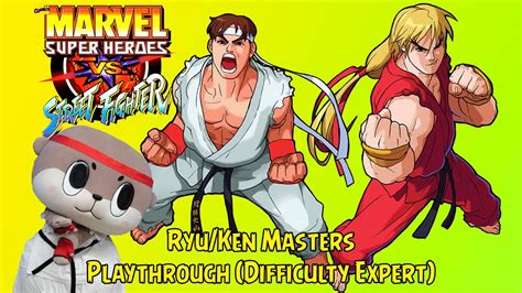Marvel Super Heroes Vs Street Fighter Ryu🥋ken Masters Playthrough