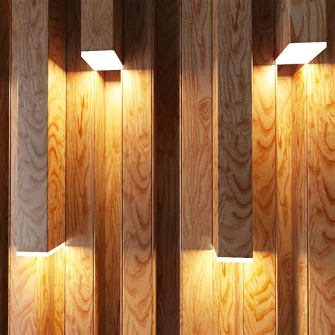 Wall Decorative Light 2 3d Model Lcd Wall Design Wooden Wall