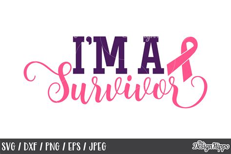 Breast Cancer Svg Awareness Im A Survivor Ribbon Png 143904