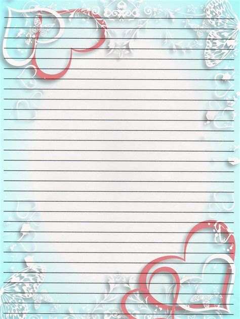 Printable Lined Paper Free Printable Stationery Letter Writing Paper