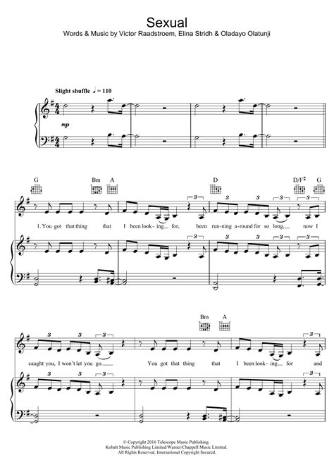 Sexual Featuring Dyo Sheet Music Neiked Piano Vocal And Guitar Chords