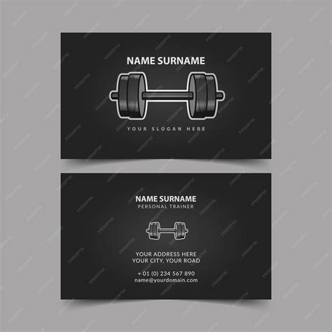Premium Vector Personal Trainer Business Card Template
