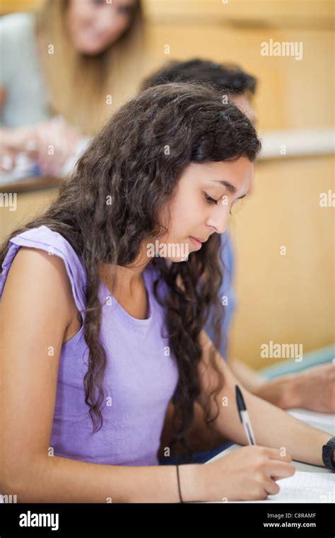 Portrait Of A Student Writing Stock Photo Alamy