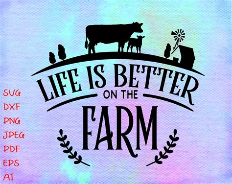 Life Is Better On The Farm Svg Farmer SVG Farm House Svg Cow Etsy